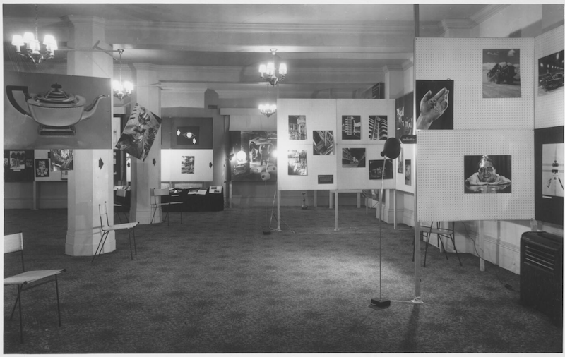 Wolfgang Sievers and Helmut Newton's New Visions in Photography exhibition held at the Federal Hotel, Collins Street, Melbourne, Victoria, 1953 (Photo-Sievers, NLA)